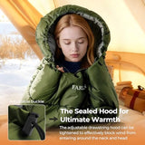 FARLAND Sleeping Bag for Adults, Cold Weather & Warm Plush Fleece-Lined Interior - Portable Waterproof Windproof with Compression Sack for Camping Hiking Traveling Indoor & Outdoor