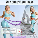 SOHIDAS Soft Hula Hoop for Adults 3.3lb Weighted Hula Hoops for Women Weight Loss Pilates Equipment Infinity Hoop Soft Spring Weighted Hoop, Purple