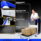 Push Cart Dolly by Wellmax, Moving Platform Hand Truck, Foldable for Easy Storage