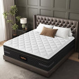 Medium Firm Queen Size Mattress, 14 inch Hybrid Mattress in a Box with Zoned Lumbar Support for Side Sleepers