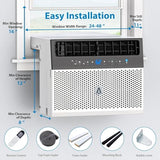8000 BTU WiFi Window Air Conditioner, 110-115V AC Unit Cools 350 Sq. ft.,Smart Control with Remote/App, Energy-Saving Timer, for Small Rooms, Living Room, Office, U-Shape