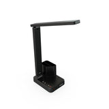 cozoo LED Desk Lamps for Home Office, Modern Dimmable Eye Caring Desk Light with USB Charging Ports AC Outlet, Pen Holder,Touch/Memory/Timer, Kids Small Table Lamp for Reading, Bedroom, Study, Craft