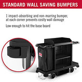 Suncast Commercial Standard Housekeeping Cart with Laundry Bag, Vacuum Holders