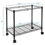 Mount-It! Rolling File Cart with Locking Casters, Mobile Filing Cabinet for Letter and Legal Size Folders