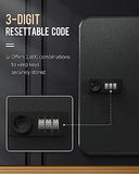 Key Cabinet with Combination Lock Resettable Black Digital Security Storage Box Steel Key Organizer with Colorful Key
