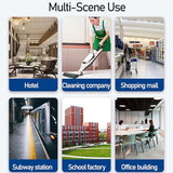 Janitorial Cart on Wheels - Cleaning Supplies Organizer for Brooms, Mops