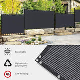 6' x 50' Black Privacy Screen Fence Heavy Duty Fencing Mesh Shade Net Cover for Outdoor Panel