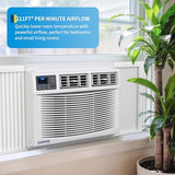 Garvee 8000 BTU Window Air Conditioner with Heat, Window Mounted AC Unit and Heater Combo with Dehumidifier & Fan for Apartment, Living Room, Bedroom, Rooms Up to 350 Sq. ft, APP & Remote Control