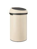 Brabantia 16 Gallon Large Kitchen Touch Top Trash Can (Soft Beige) Removable Lid, Soft-Touch Open Garbage Can