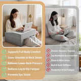Lap Desk Pillow for Laptop, Large Reading Pillow for Adult, Ergonomic Arm Rest Pillow with Cup Holder