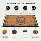 A1 Home Collections First Impression Hand Crafted Abrilina Entry Coir Monogrammed Double Doormat, 72" L x 36" W, X-Large