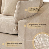 WJShome Cloud Couch Modular Sectional Sofa for Living Room, Down Filled 160" U Shaped Couch with Ottoman