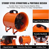16 in Two Speed Utility Blower Exhaust Fan with 32.8 ft Duct, 3500 r/min & 3500 CFM Heavy Duty Blower Fan, High Velocity Low Noise Extraction and Ventilation Fan with Duct Hose