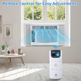 MilleLoom 6000 BTU Window Air Conditioner, 3-In-1 AC Unit for Window, Works As Cooler, Dehumidifier & Fan with Timer, Sleep/ECO Mode & Installation Kit, Cooling Rooms Up to 350 Sq. Ft, 115V/60Hz