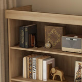 Vyre 70.8" Tall Brown Bookshelf, Farmhouse Modular Bookcase with 6-Tier