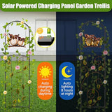 Voumsil Solar Owl Garden Trellis Outdoor Metal Climbing Plant Flower Stake