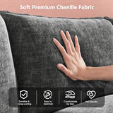 Marsail 110.6" Modular Sectional Sofa, 5-Seat Chenille Couch with Deep Seat