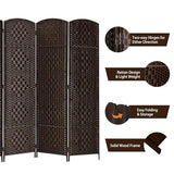 Rose Home Fashion Room Divider, 6 ft Tall Room Dividers and Folding Privacy Screens,