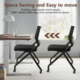 CLATINA Stackable & Foldable Conference Room Chairs, Waiting Room Chairs