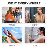 Dot&Dot Leak Proof Travel Bottles - Tubes for Liquid TSA Approved 3oz Silicone Toiletries Travel Shampoo & Conditioner Containers with Labels