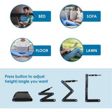 Adjustable Laptop Table for Bed Portable Lap Desk Foldable Stand Multifunctional Notebook Holder for Sofa Office