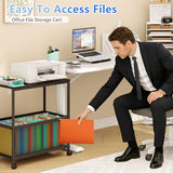 Lateral File Cabinets Rolling File Cart, Mobile Hanging File Cabinet with Wheels