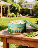 AOOVOO Citronella Candles Outdoor - 3 Wick 12oz Large Camping Candle, Soy Wax Non Toxic, Strong Citronella Scented Candle for Patio Backyard Garden Picnic