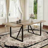 86.6" Dining Table for 8-10 People, Modern Rectangle Dining Room Table