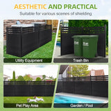 Mondaria Outdoor Semi-Closed Fence Privacy Screen, 6ft(H) x 48" ft(W) Wood Plastic Composite Fence Panels