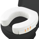XYRONICA 3" Raised Toilet Seat Cushion, Firm High-Density Foam Toilet Seat Riser, Waterproof Cover, Secure Hook & Loop, Easy-Clean Support, Fits Standard & Elongated Toilets