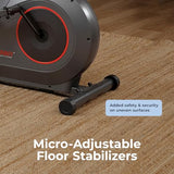 Sunny Health & Fitness Smart Elliptical Machine w/300LB Capacity & Pulse Sensor Built-in, 12" Stride Equipment for Home Cardio Exercise & Magnetic Cross-Training, Free SunnyFit App Bluetooth Connect