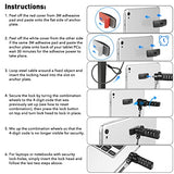 iPad Lock Security Cable w/Adhesive Plates, 6Ft Keyless 4 Digit Combination Tablet Lock Kit