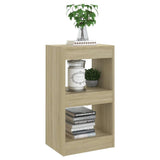 Free-Standing Bookshelf Tower - Sonoma Oak Bookcase & Room Divider, 40x30x72cm, Perfect for Bedroom, Office, Living Room, Reception Area, Stylish Storage Solution