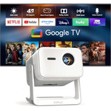【Flagship Official Licensed Google TV】Smart Outdoor 4K Projector with WiFi and Bluetooth