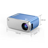 Mini Projector with WiFi and Bluetooth, Portable Movie Projector for iPhone, 1080P Supports with 3W Speaker, for Outdoor Home Theater, Compatible with iOS/Android/PC/TV Stick/HDMI