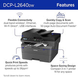 Brother DCP-L2640DW Wireless Compact Monochrome Multi-Function Laser Printer with Copy and Scan