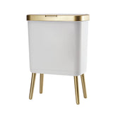 Procade Bathroom Trash Can with Lid, Plastic Garbage Can with Legs,