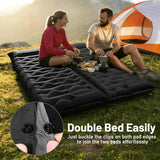 KASBAH Camping Sleeping Pad,Extra Wide 6 inch Thick Inflatable Sleeping Pads with Built-in Foot Pump and Pillow,Ultralight Camping Mat Gear for Outdoor Hiking,Camping
