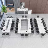 Folding Conference Table with Silent Wheels for Office