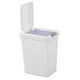Sterilite 7.5 Gallon TouchTop Wastebasket with Lid that Opens with Touch, Conceals Trash in the Kitchen, Bathroom, Mudroom or Office, White, 12-Pack