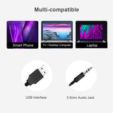 GAAHRQQQ Portable Speaker Bar Computer Speaker 4D Stereo HiFi Sound Wired Computer Sound Bar USB Powered Soundbar Speaker for PC TV
