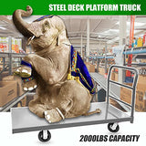 Steel Platform Truck/Smooth Deck Platform Truck Industrial Push Cart 60" L x 24