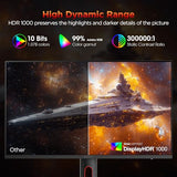 KOORUI 27 inch Mini-LED IPS Gaming Monitor, 200Hz 1ms, QHD 1440P HDR1000