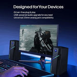 Desktop Speakers for Gaming PC, Bluetooth & USB Computer Speakers for Monitor and Laptop