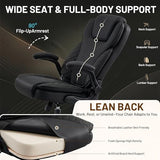 Hayelf Ergonomic Office Chair, PU Leather High Back Executive Chair