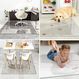 [Tempered Glass] 48" x 60" Glass Chair Mat, Heavy Duty Hard Tempered Glass Mat with Round Corner and Polished Edge