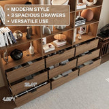 Mekminop 3PCS Lighted Bookshelf and Bookcase, 5-Tier Modern Bookshelves