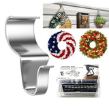Heavy Duty Vinyl Siding Hooks for Hanging, Outdoor No-Hole Siding Hangers, Stainless Steel Siding Clips Front Door Wreath Hanger for Flags Lights Christmas Decor (20Pcs)
