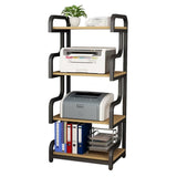 3-Tier Rolling Printer Cart with Adjustable Height & Storage Shelves, Mobile Office Table on Wheels, Space-Saving Design for Home & Office, Sturdy & Durable
