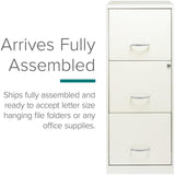 Scranton & Co 18" Deep 3 Drawer Metal Vertical Filing Cabinet